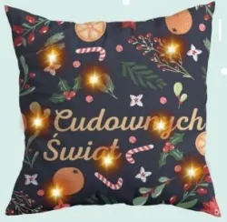Poduszka ozdobna LED Cudownych Świąt