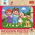 Puzzle drewniane 24 Wesoły Cocomelon TREFL - tantis.pl