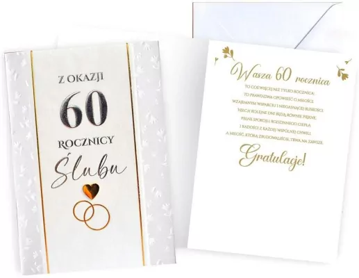 Karnet Rocznica ślubu 60