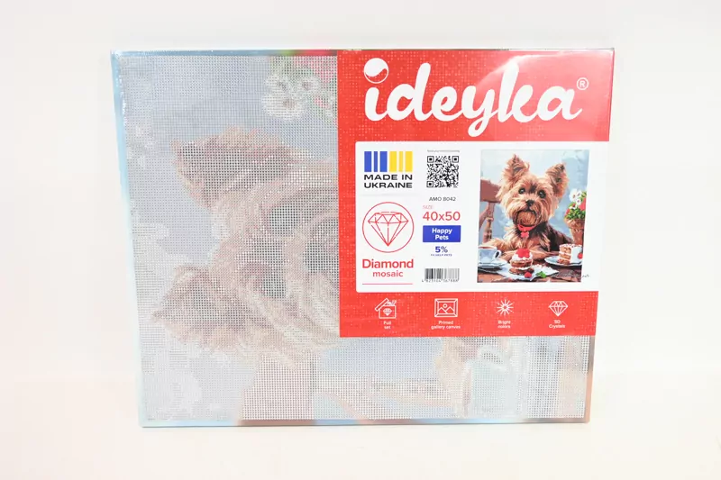 Diamentowa mozaika - Podwieczorek z yorkiem 40x50 - tantis.pl