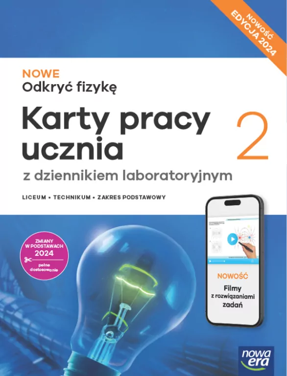 NOWE Odkryć fizykę 2. Karty pracy ucznia z dziennikiem laboratoryjnym dla liceum i technikum. Zakres podstawowy - tantis.pl