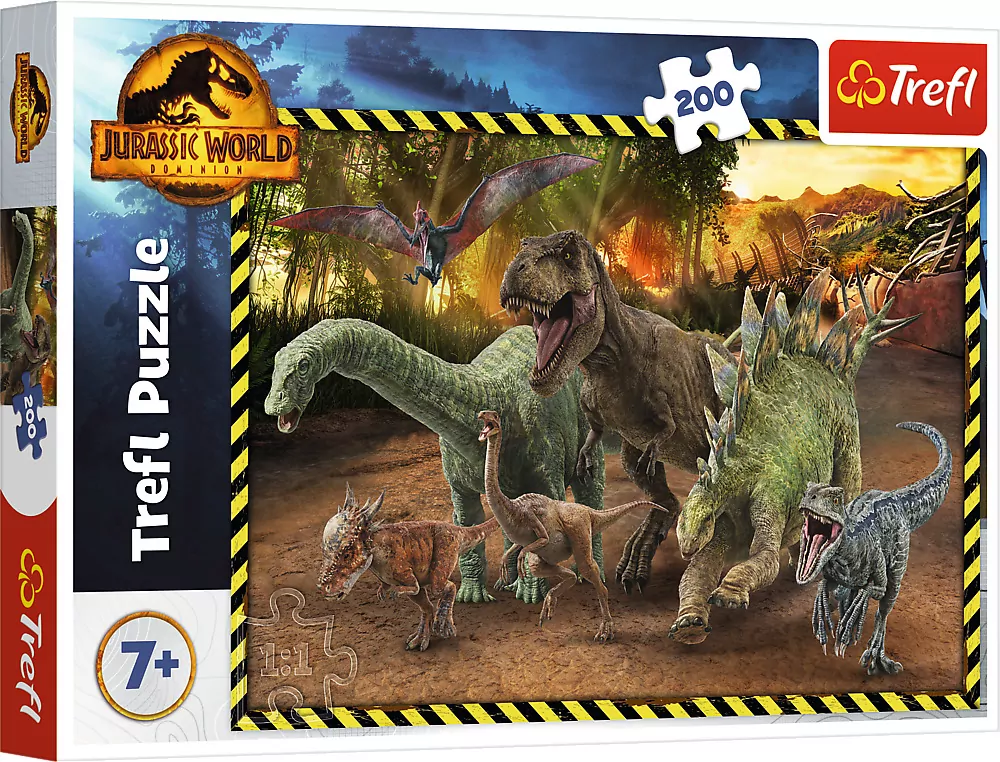 Puzzle 200 Dinozaury z Parku Jurajskiego 13287 - tantis.pl