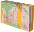 Owoce i warzywa. Domino drewniane - tantis.pl