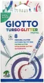 Giotto. Pisaki Turbo glitter pastel, 8 kolorów - tantis.pl