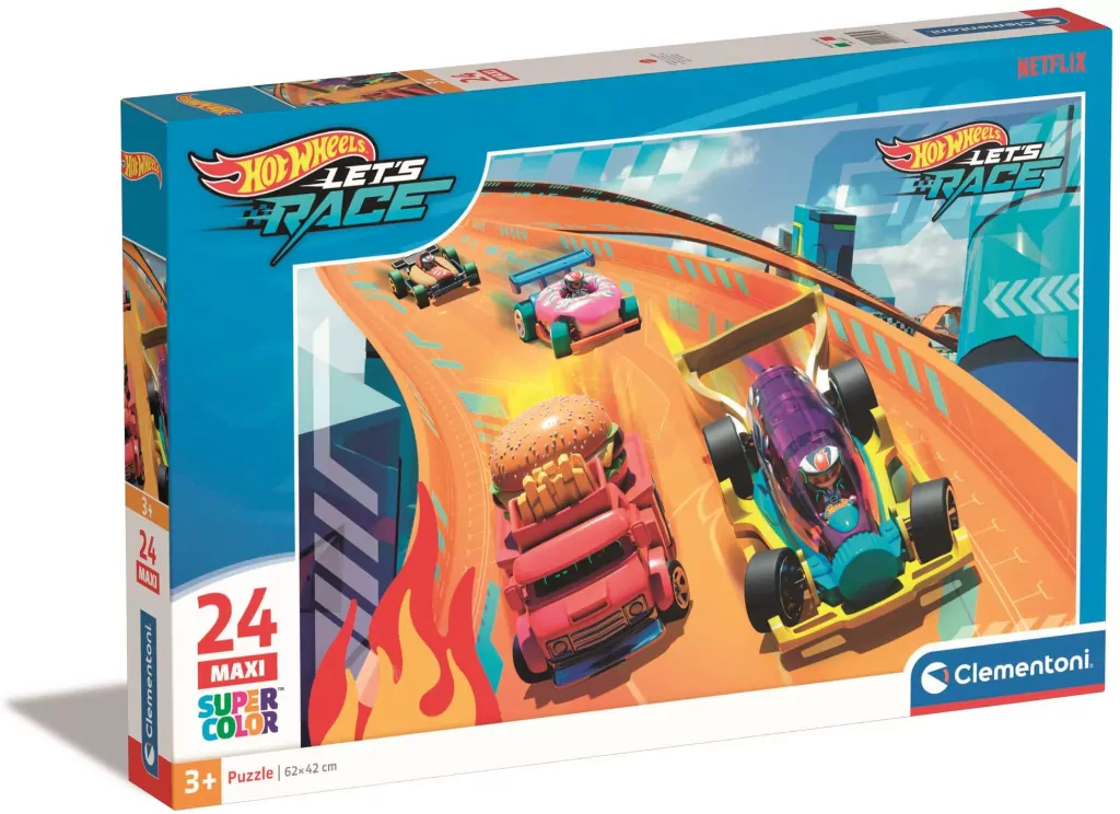 Puzzle 24 Maxi Super Kolor Hot Wheels - tantis.pl