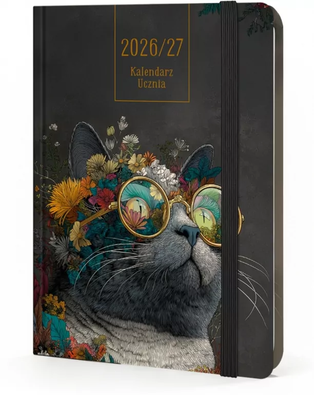 Kalendarz 2026/27 A6 Ucznia Tygodniowy Kot - tantis.pl