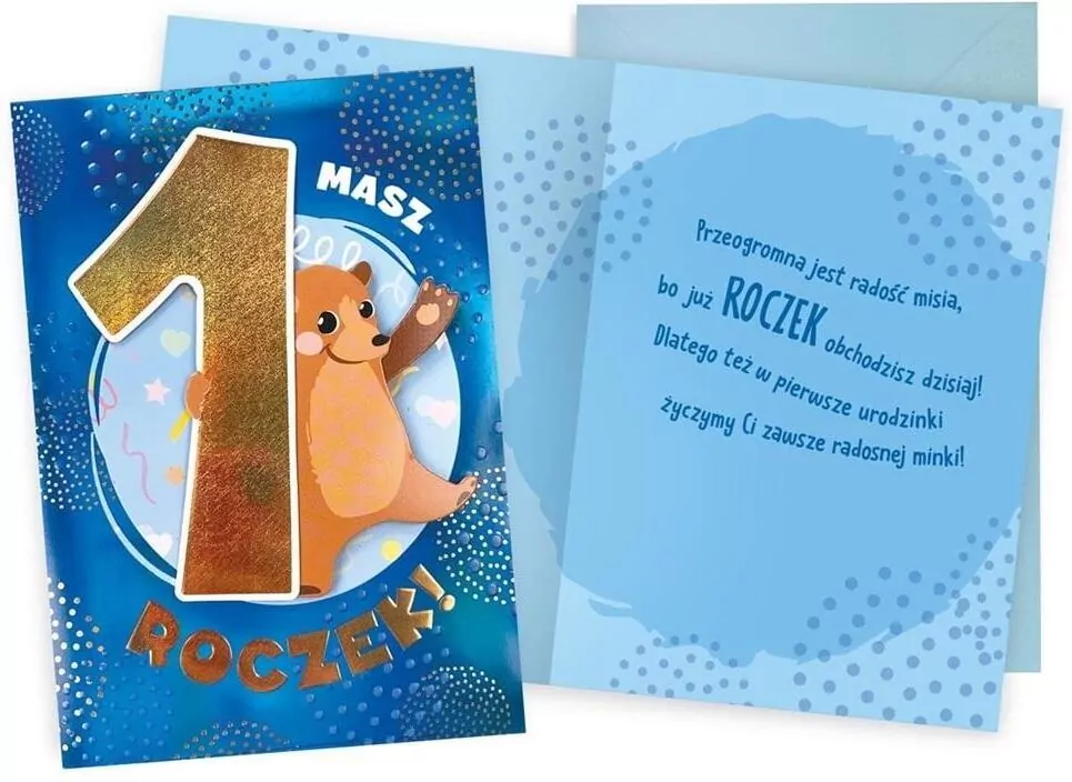 Karnet Roczek miś - tantis.pl