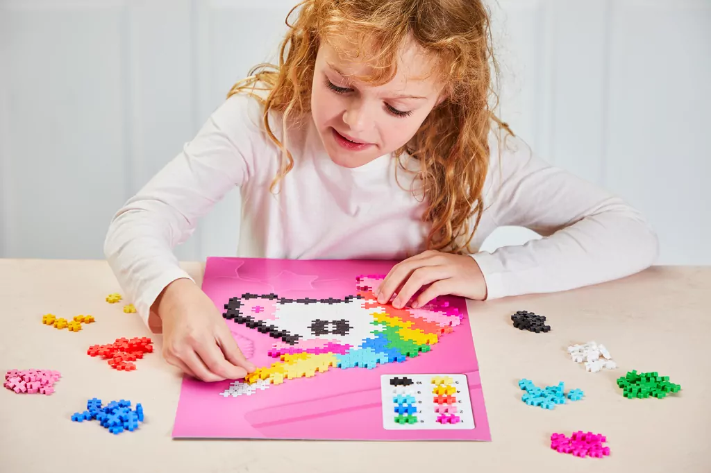 Puzzle by numbers- Jednorożec. Klocki Plus-Plus - tantis.pl