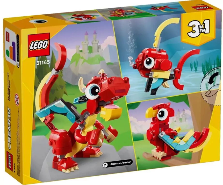 LEGO® Creator. Czerwony smok 31145 - tantis.pl