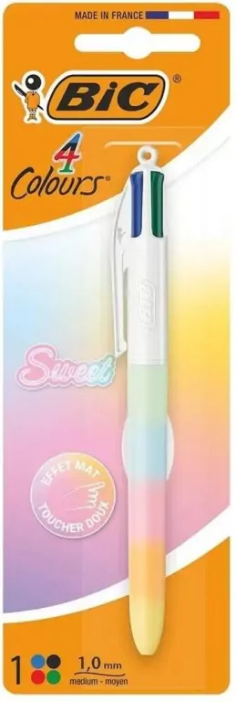 Długopis 4 Colors Sweet Pastel 1mm mix 1szt BIC - tantis.pl