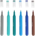 Marker akrylowy z końcówką Brush - zestaw 9, 6 szt - tantis.pl
