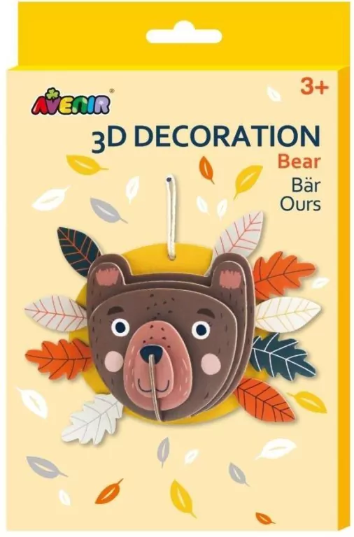 Dekoracje 3D - miś - tantis.pl