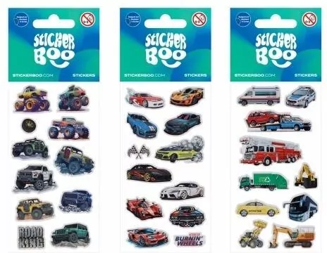 Naklejki Sticker BOO Auta mix - tantis.pl