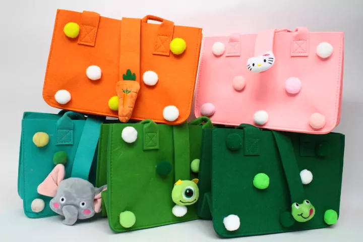 Torebka filcowa 20X30 cm, mix - tantis.pl