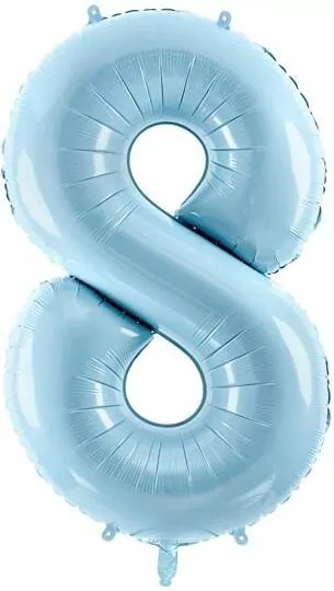 Balon foliowy 8 jasny niebieski 86cm - tantis.pl