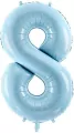 Balon foliowy 8 jasny niebieski 86cm - tantis.pl