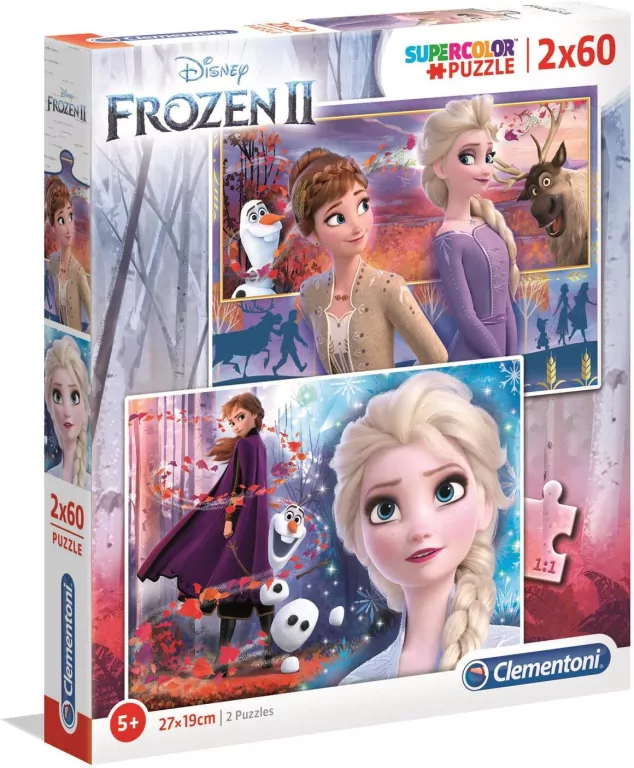 Puzzle Super Kolor  2x60. Disney. Kraina lodu 2 - tantis.pl