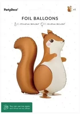 Balon foliowy Wiewiórka 51x59cm - tantis.pl