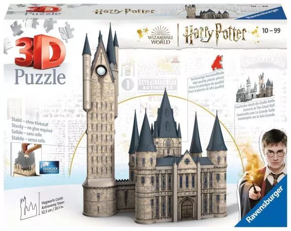 Ravensburger. Puzzle 540, 3D Budynki. Zamek Hogwarts, Wieża - tantis.pl