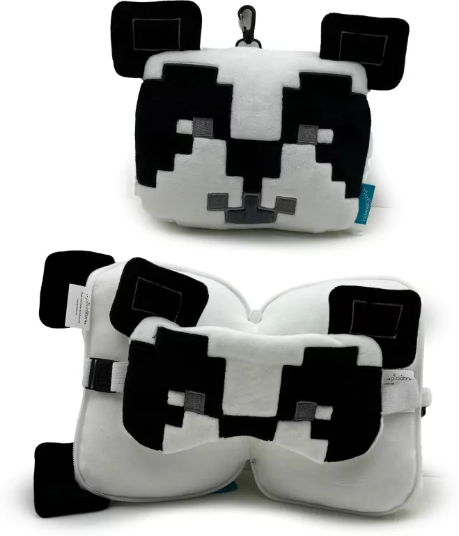 Poduszka podróżna i maska na oczy Panda Minecraf - tantis.pl
