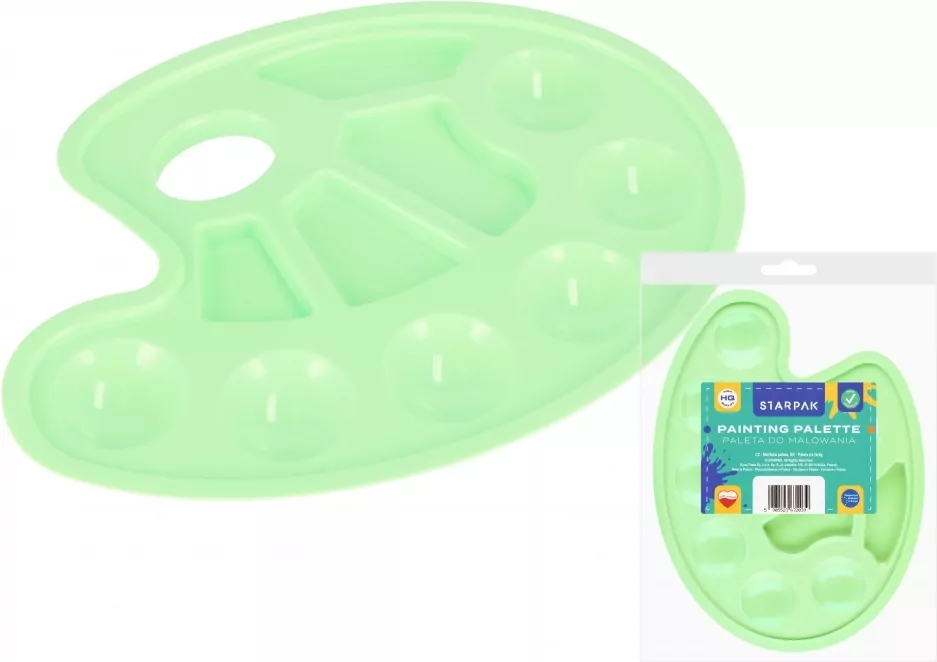 Plastikowa paleta do farb pastel zielony - tantis.pl