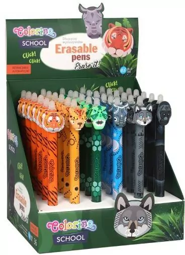 Długopis wymazywalny automatyczny Animals p36 Colorino, mix - tantis.pl