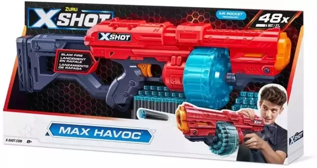 Zuru X-Shot. Wyrzutnia Excel Max Havoc, 48 strzałek - tantis.pl