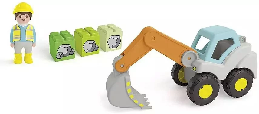 Koparka. Zestaw z figurką Junior 71684 - tantis.pl