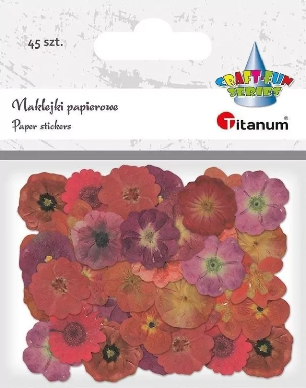 Naklejki papierowe Kwiaty mix 45szt - tantis.pl