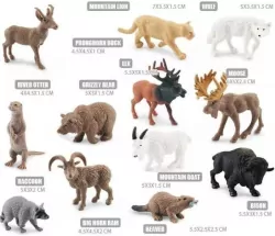 Zestaw dzikich zwierząt ameryki północnej