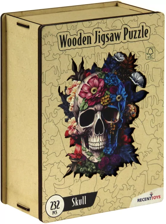 Puzzle 232 drewniane Czaszka - tantis.pl
