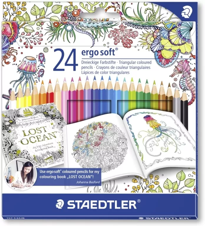Kredki Ergosoft Johanna Basford 24 kolory Staedtler - tantis.pl