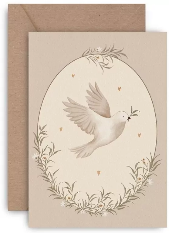 Karnet na chrzest i komunię. Gołąbek - tantis.pl