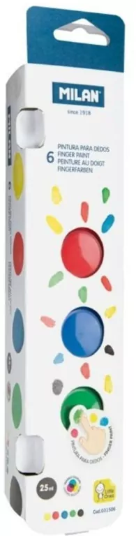 Farby do malowania palcami. 6 kolorów x 25ml - tantis.pl