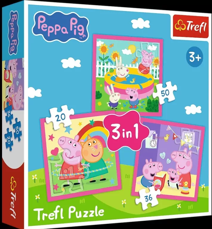 Puzzle 3w1 Peppa i przyjaciele TREFL - tantis.pl