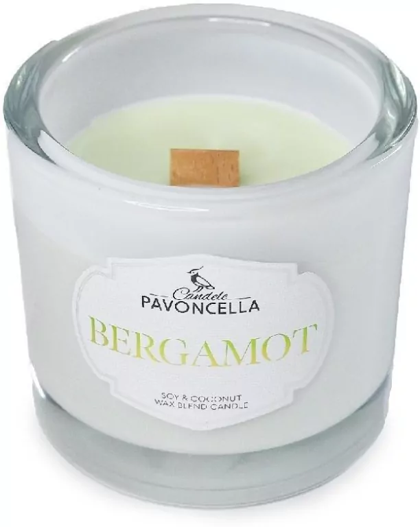 Świeczka sojowa Bergamot biała 170g - tantis.pl