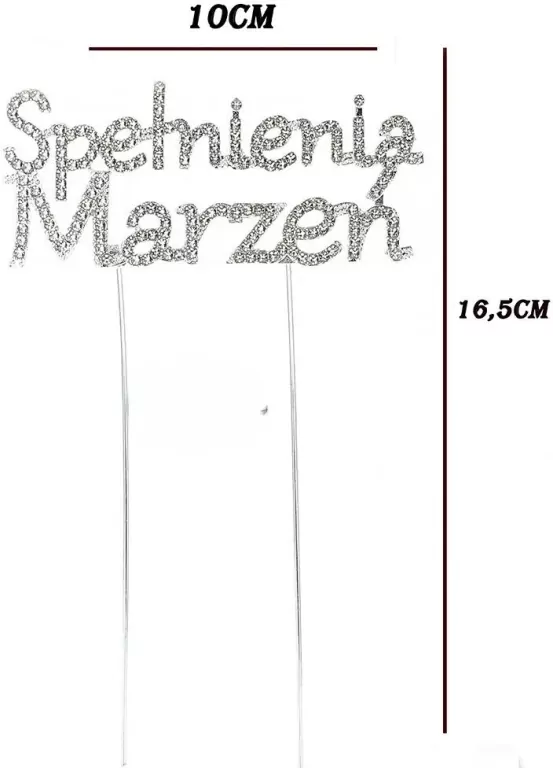 TOPPER NA TORT SPELNIENIA MARZEN SRE CYRKONIE NE - tantis.pl