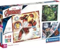Clementoni. Puzzle 3x48. Super Kolor. The Avengers - tantis.pl