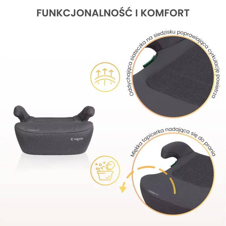 Caretero Fotelik Jaguar I-Size różowy (125-150cm) - tantis.pl