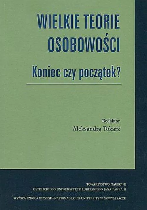 Wielkie teorie osobowości - tantis.pl