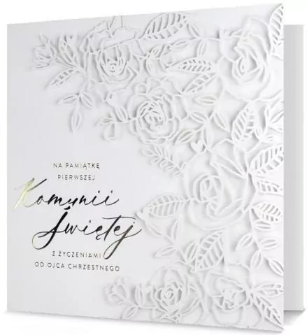 Karnet kwadratowy Komunia - tantis.pl