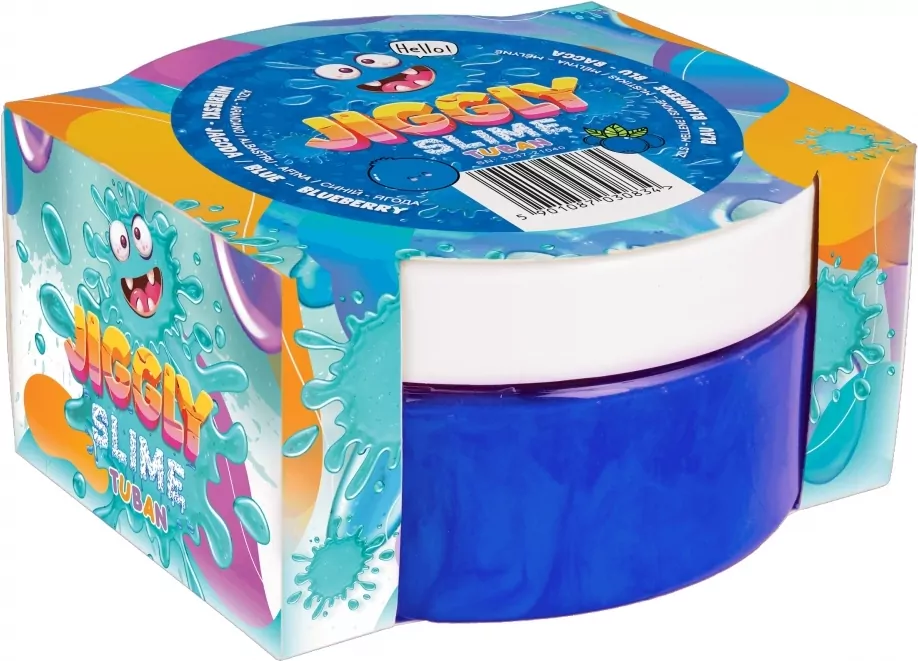 Jiggly Slime zapachowy Niebieska jagoda 200g TUBAN - tantis.pl