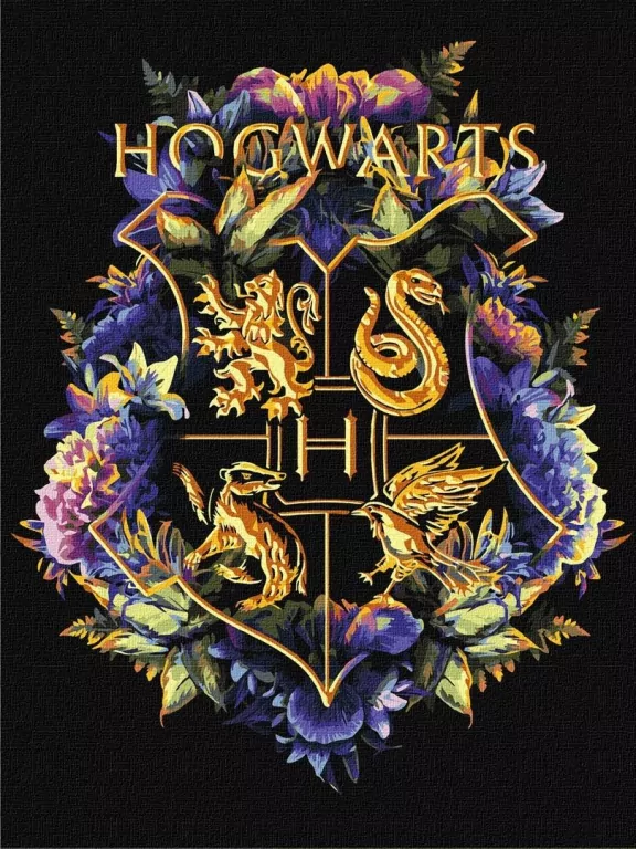 Malowanie po numerach -Herb Hogwartu metal 3040cm - tantis.pl