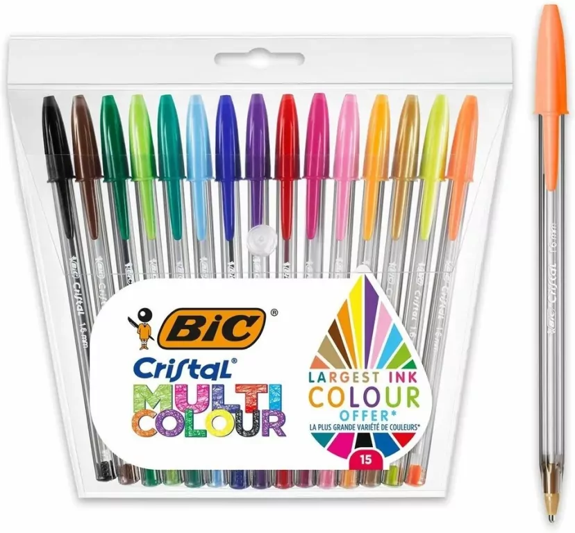 Długopis Cristal Multi Colour mix 15szt BIC - tantis.pl