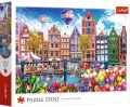 Puzzle 1500 Kolorowy Amsterdam TREFL - tantis.pl