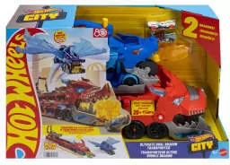 Hot Wheels City Transporter Podwójny smok 2w1 - tantis.pl