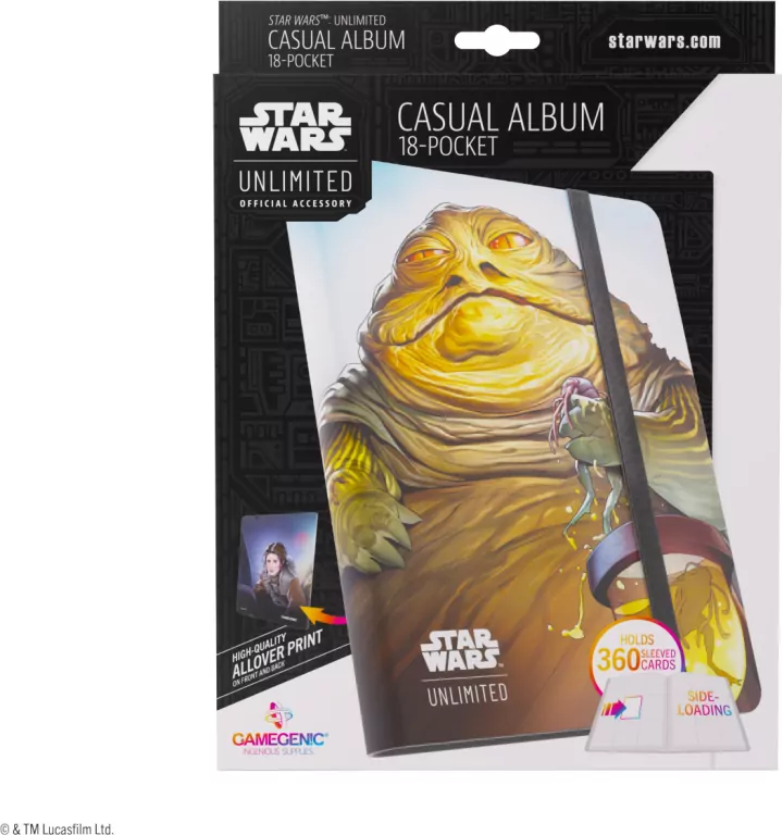 Gamegenic: Star Wars Unlimited Card Game - 18-Pocket Album - Leia Organa/Jabba the Hutt - tantis.pl