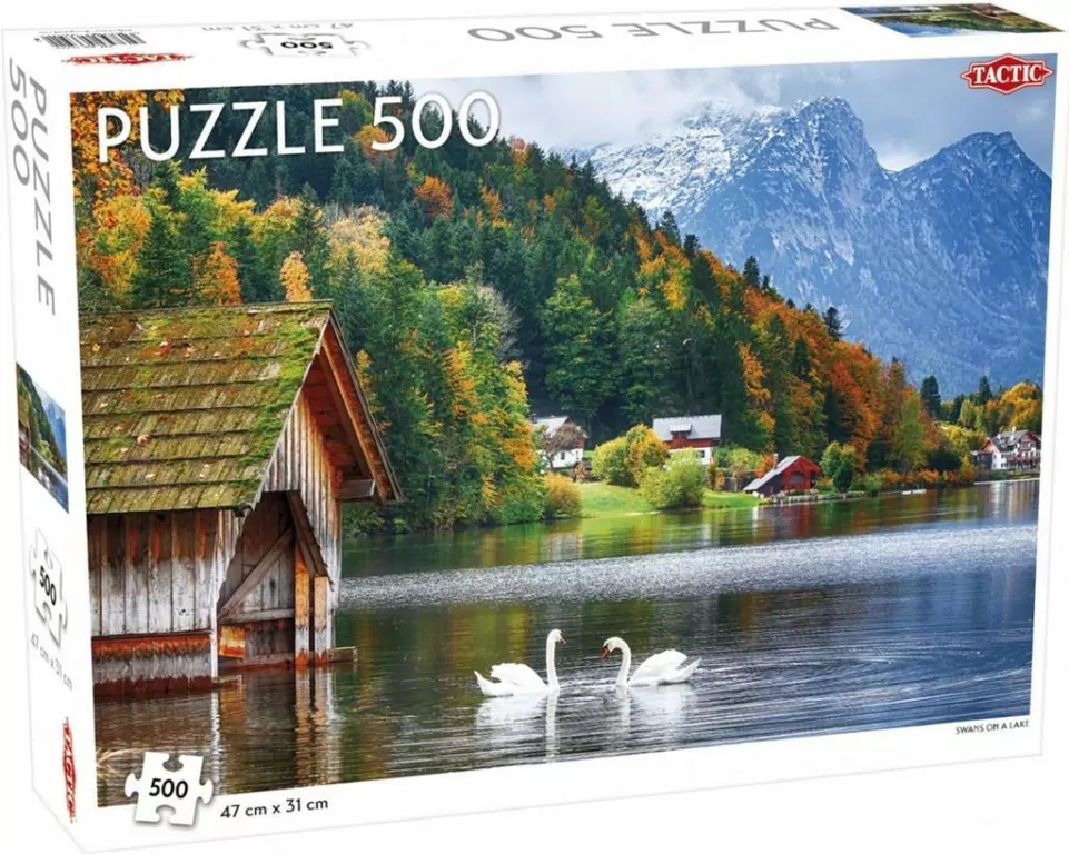 Puzzle 500 Landscape: Swans on a Lake - tantis.pl