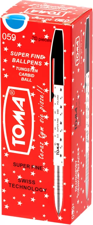 Długopis Superfine 0,5 mm, niebieski. 20 sztuk - tantis.pl
