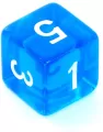 Komplet kości RPG. Niebieskie. Kryształowe. REBEL - tantis.pl